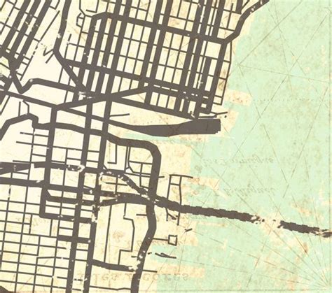 Hoboken Nj Canvas Print Nj New Jersey City Map Hoboken Nj Plan Etsy