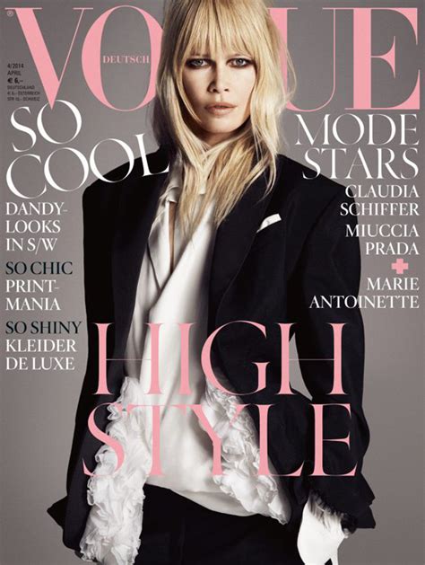Return Of The Supermodel Claudia Schiffer Covers Vogue Germany April