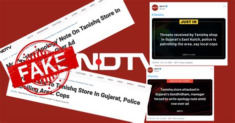 How Ndtv Spread Fake News About Tanishq Showroom Being Attacked In Gandhidham