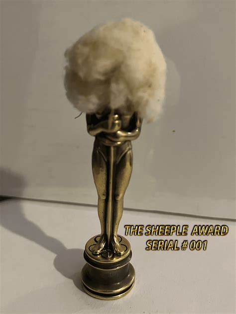 The Worlds First Sheeple Award 001 Art By Tom Saxe Opensea