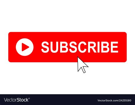 Subscribe Button With Mouse Pointer Royalty Free Vector