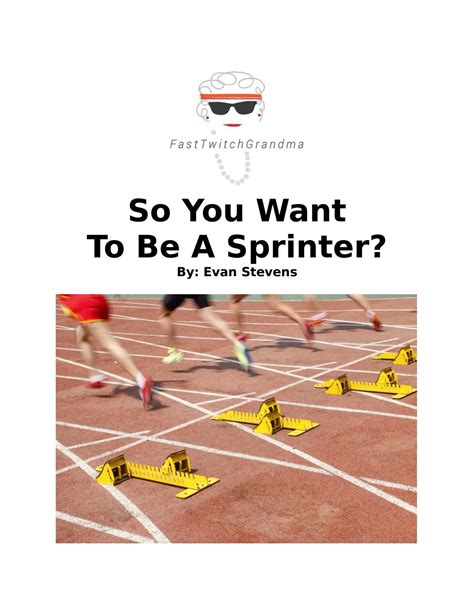 So You Want To Be A Sprinter Sprinter Wanted