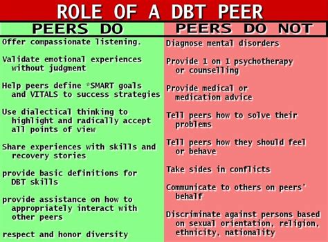 Peer Roles Dbt Skills Application Self Help