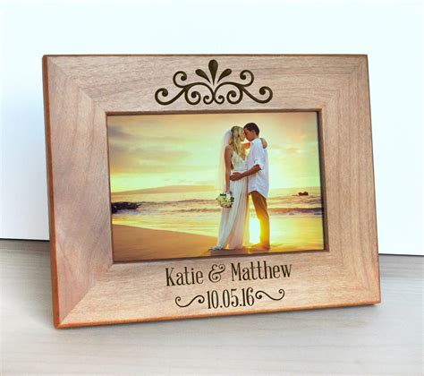 Personalized Wedding Engraved Picture Frame T For Wife