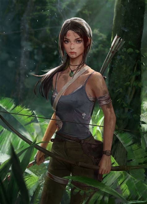 Lara Croft Tomb Raider And 1 More Drawn By Qianyumo Danbooru