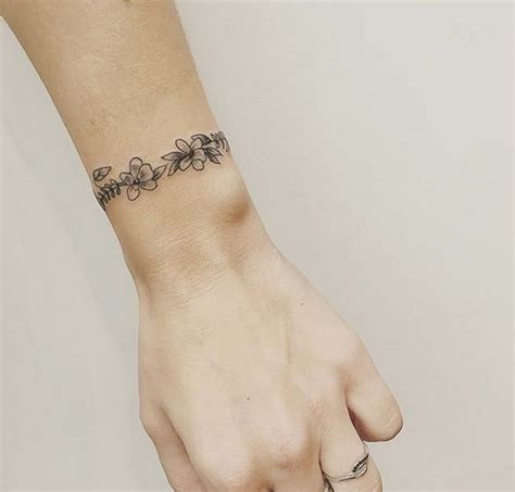Black And White Flower Bracelet Tattoo Tattoo Bracelet Bracelet