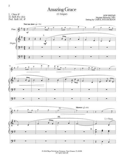 Search Amazing Grace With Organ And Flute Sheet Music At Jw Pepper