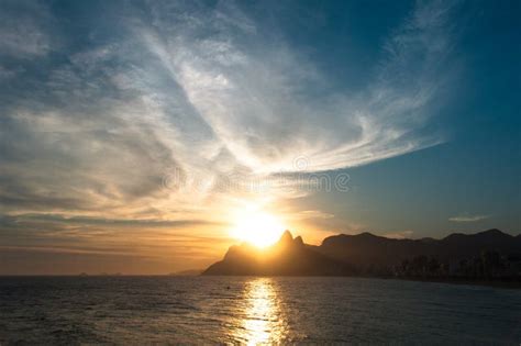 Sunset In Rio De Janeiro Stock Photo Image Of Sunset 61718744