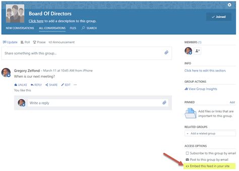 how to embed yammer on a sharepoint page sharepoint maven