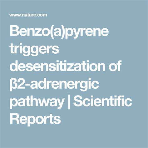 Benzoapyrene Triggers Desensitization Of β2 Adrenergic Pathway