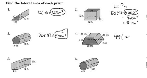 Examples Of Finding Lateral Surface Area Of Prisms Youtube