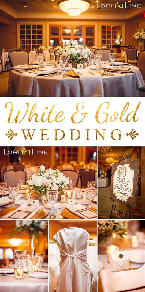 White And Gold Wedding Decor For Timeless Style Gold Reception Decor