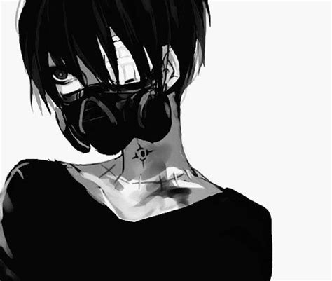 Boy Anime Scar Black Mask Black Hair Black