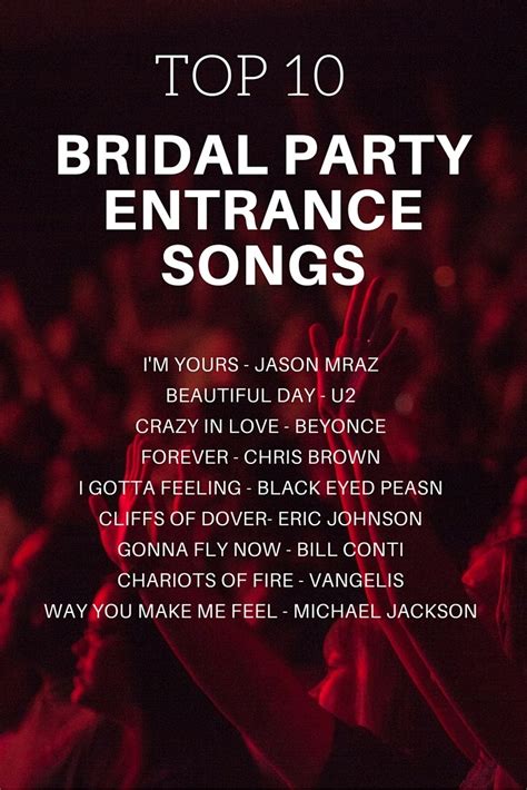Bridal Party Entrance Songs