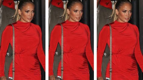 caution jennifer lopez s fiery red dress is not for the faint hearted