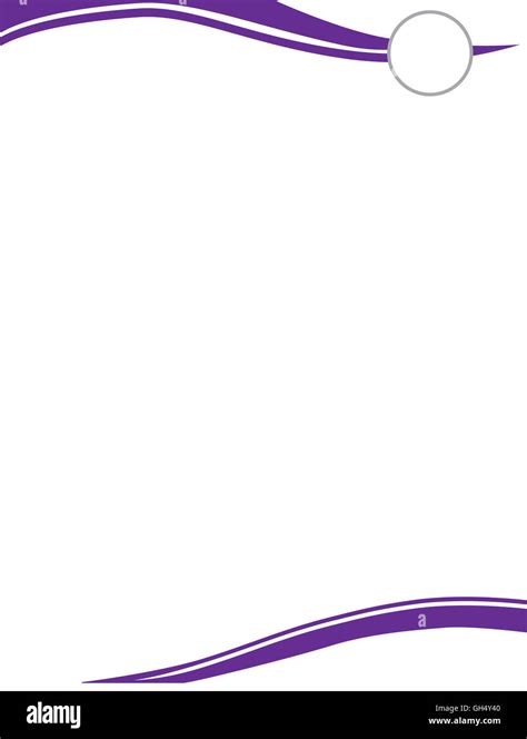 Purple Swirl Letterhead Template With Circle For Logo Stock Photo Alamy