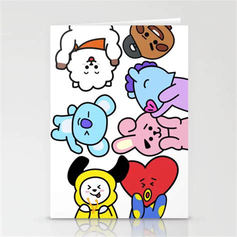 Bt21 Bts Run Episode 33 Inspired Stationery Cards By Imgoodimdone