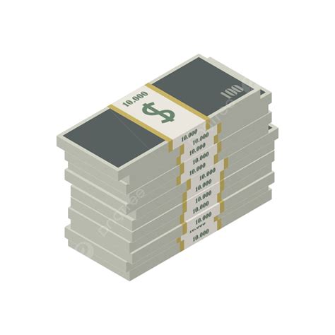 Vector Illustration Of A Pack Containing A Large Stack Of Money Vector