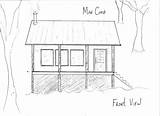 Sketch Porch Cabin Swing Coloring Template sketch template
