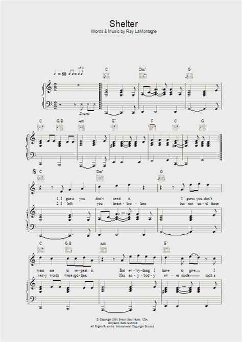Shelter Piano Sheet Music Onlinepianist