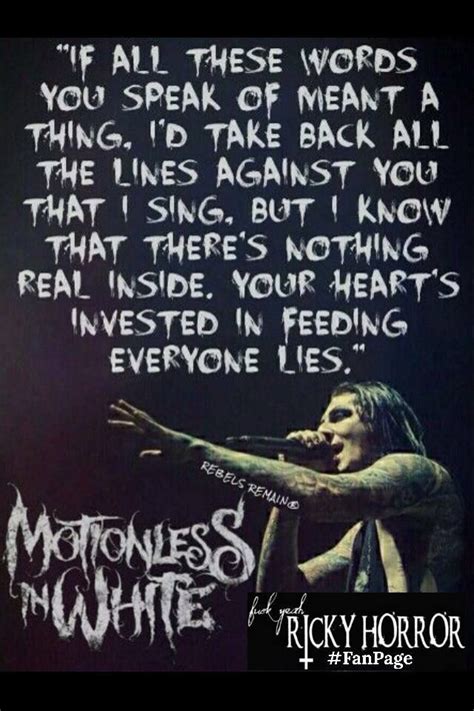 Motionless In White Immaculate Misconception Band Quotes Lyric