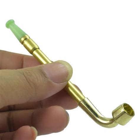 Classic Brass Stretch Smok Metal Pipes Portable Creative Smoking Pipe