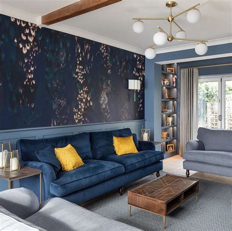 30 Blue And Yellow Living Room