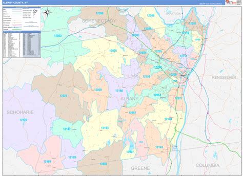 Albany County Ny Zip Code Maps Color Cast