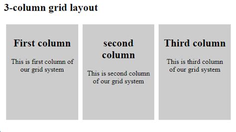 How To Create A 3 Column Layout Grid With Css Studytonight
