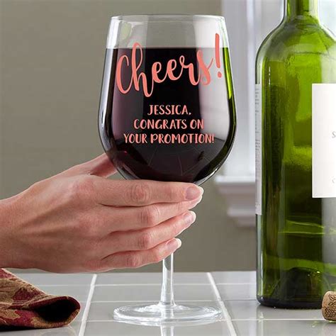 Cheers Personalized Whole Bottle Oversized Wine Glass