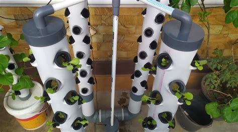 Diy How To Make Vertical Hydroponic System Using 4 Towers Part 2