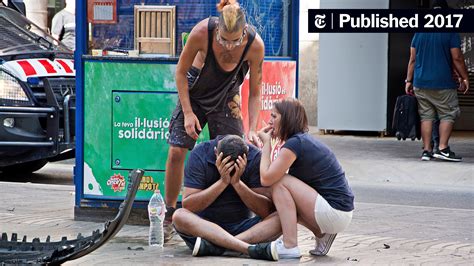 van hits pedestrians in deadly barcelona terror attack the new york times