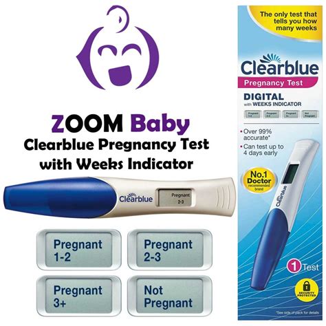 Clearblue Digital Pregnancy Test With Weeks Indicator Zoom Health