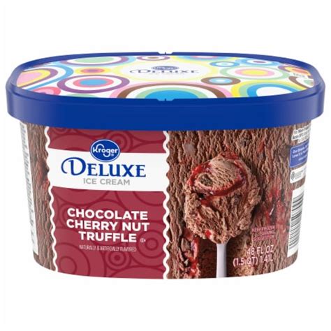 Kroger Deluxe Chocolate Cherry Nut Truffle Ice Cream Tub Oz Kroger