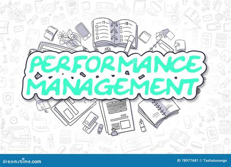 Performance Management Concept Composed Of Icons In The Form Of A