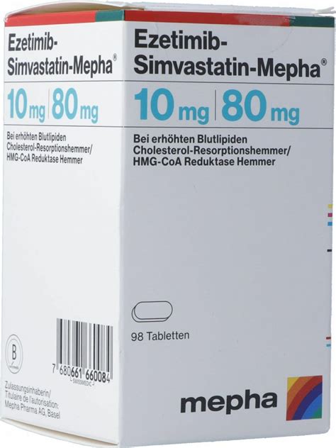 Ezetimib Simvastatin Mepha Tabletten Mg Dose St Ck In Der Adler Apotheke