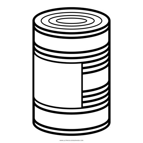 Coloring Pages Tin Clipart Printable Drawing Food Canned Soup Colouring