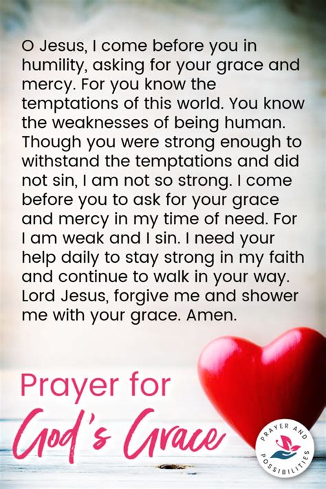 prayer for god s grace prayer and possibilities