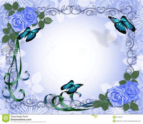 Our border wedding invitations start as low as $1.70 with reviews from 65 happy zazzle customers. Wedding Invitation Border Blue Roses Royalty Free Stock ...