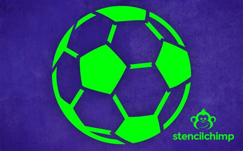 Soccer Stencil Soccer Ball Stencil Sport Stencil Sport Theme Stencil
