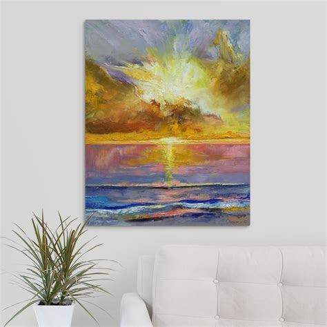 Greatbigcanvas Caribbean Sunset By Michael Creese Canvas Wall Art