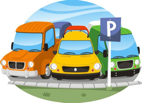 Royalty Free Crowded Car Parking Clip Art Vector Images