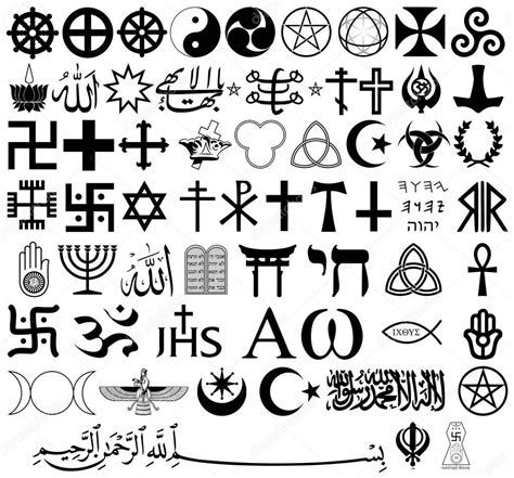 Símbolos Religiosos De Las Principales Religiones Organizadas Del Mundo