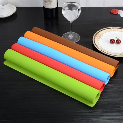 4pcs Aspire Placemat Silicone Thicken Table Mat For Kitchen Dining