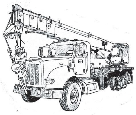 Crane Truck Drawing At Getdrawings Free Download