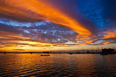 Newport Harbor Sunset Photograph By John Bednarz