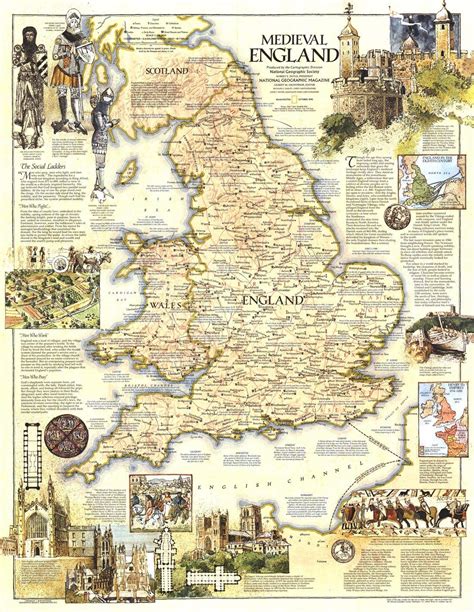 Buy National Geographic Medieval England Wall 2275 X 2925 Inches