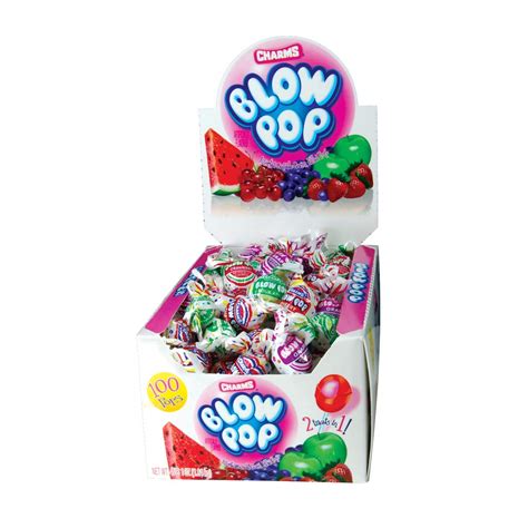 Charms Blow Pops Assorted Flavors 100 Count Box 8138