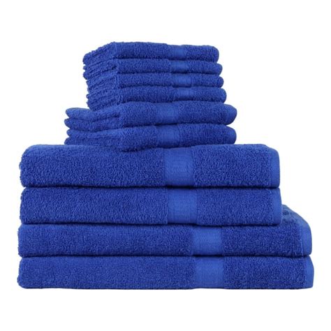 Mainstays Solid 10 Piece Bath Towel Set Royal Spice