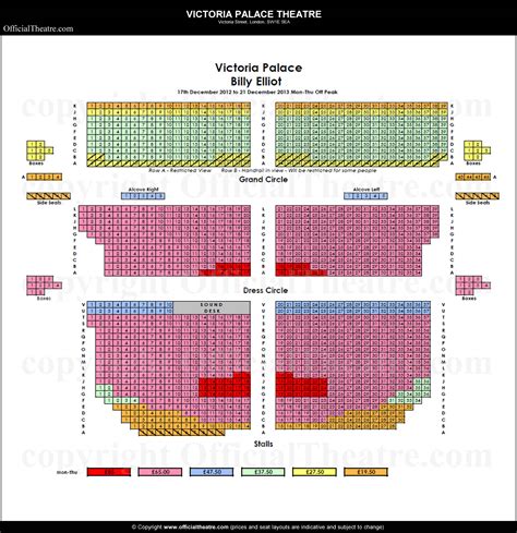 Victoria Palace Theatre London Seat Map And Prices For
